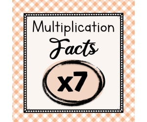 Multiply by Seven Worksheets | Multiplication Facts  | 7 Times Tables