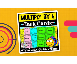 Multiply by "Six" Task Cards - Multiplication Task Cards
