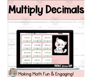 Multiply Decimals Digital Self-Checking Activity