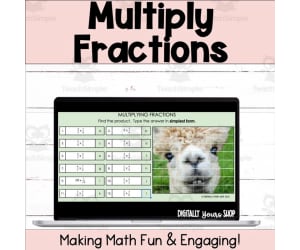 Multiply - Multiplying - Fractions Self-Checking Digital Activity