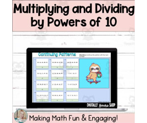 Multiplying and Dividing by Powers of 10 Digital Activity