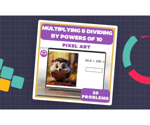 Multiplying and Dividing by Powers of 10 Pixel Art Activity