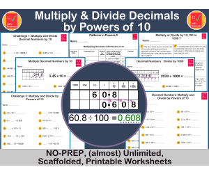 Multiplying and Dividing Decimals by Powers of 10