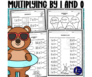 Multiplying by 1 and 0 *Posters & Worksheets*