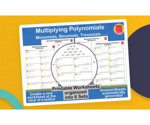 Multiplying Polynomials - Worksheets