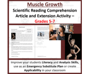 Muscle Growth - Reading Article - Grades 5-7