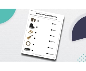Musical Instrument Matching Worksheet
