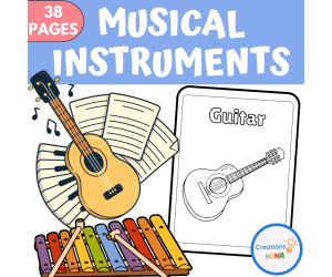 Musical Instruments Coloring Pages.