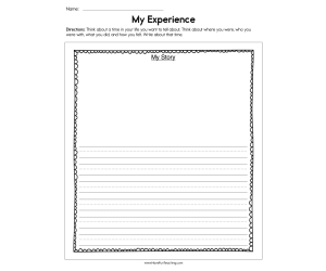 My Experience Worksheet