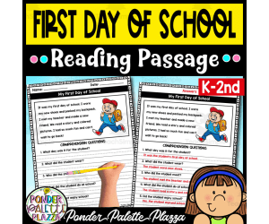 My First Day of School - Reading Passage