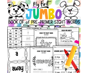 My First Jumbo Book of Pre-Primer Sight Words