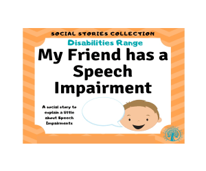 My Friend has a Speech Impairment Social Story