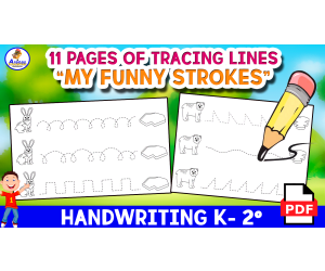 MY FUNNY STROKES - 11 Activity Page for Tracing Kids FREE