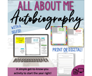 My Mini Autobiography | Printable & Digital Activity
