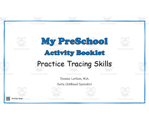 My Preschool Activity Booklet | Tracing Skill Practice