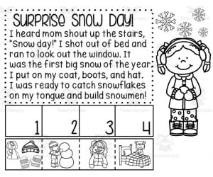 My Snow Day | Reading & Writing Printables