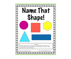 Name that Shape Sorting Activity