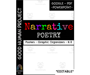 Narrative Poetry Writing | Posters & Graphic Organizers