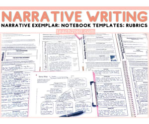 Narrative Writing Interactive Notebook: Exposition, Plot Elements
