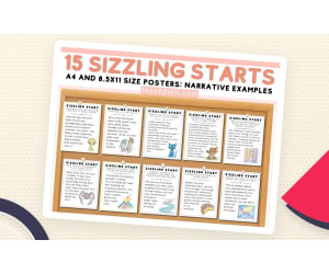 Narrative Writing Story Starters Beginnings Sizzling Starts