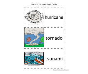 Natural Disasters Flash Cards