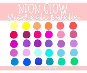 Neon Glow Procreate Color Palette