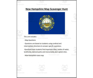 New Hampshire Map Scavenger Hunt