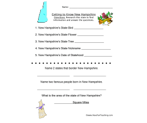 New Hampshire Worksheet