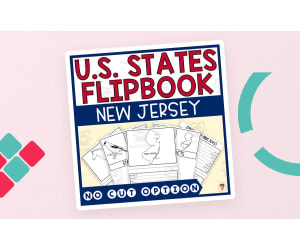 New Jersey State Flipbook (Capital, Bird, Flower, Flag, Animal)