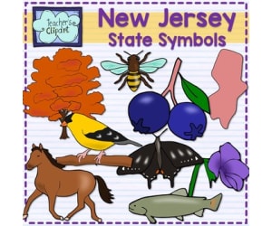 New Jersey State Symbols – Clip Art Set