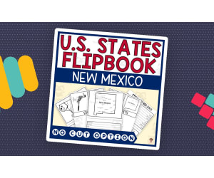 New Mexico State Flipbook (Capital, Bird, Flower, Flag, Animal)