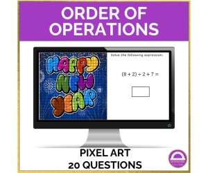 New Year Maths Activity Order of Operations Pixel Art