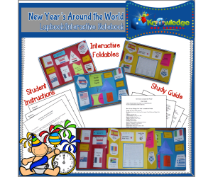 New Year's Around the World Lapbook / Interactive Notebook - EBOOK