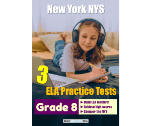 New York NYS Pack of 3 ELA Practice Tests for Grade 8
