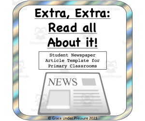 Newspaper Article: Printable Student Newspaper Template/Graphic Organizer