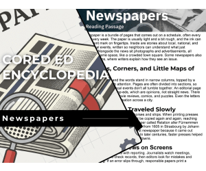 Newspapers Reading Comprehension Passage - Cored Ed Encyclopedia