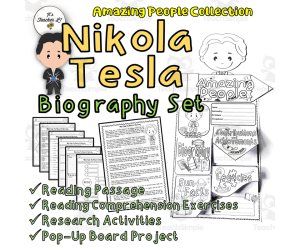 Nikola Tesla Biography Set | Integrated Study | Sub Plan