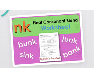 NK: Final Consonant Blend Worksheet