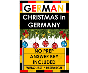 NO Prep Christmas in Germany - Webquest / Research Project with ANSWER KEY