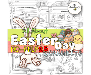 No-Prep ELA Easter Day Worksheets