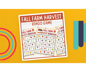 No Prep Fall Farm Harvest Bingo | Autumn Pumpkin Patch Bingo game