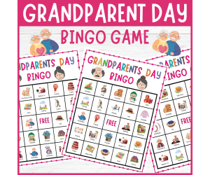 No prep grandparents day bingo game, fun & engaging classroom activity