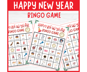 No Prep Happy New Year Eve Bingo Game: Back From Winter Break Activiti