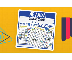 No Prep Nevada Bingo Game, US State Symbols Culture Popular Sites