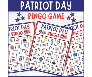 No Prep Patriot Day September 11th Bingo Game 9/11 Activities