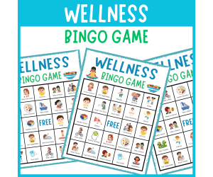 No prep personal health wellness bingo game SEL healthy habits hygiene