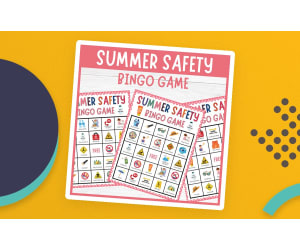 No Prep Summer Sun Outdoor Safety Protection End of Year Bingo Game