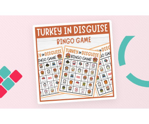 No Prep Thanksgiving Turkey in Disguise Bingo Game For Classroom Party