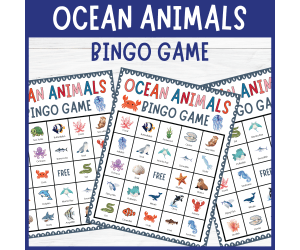 No Prep Under the Sea Ocean Animal Habitat Bingo Game Sea Activities
