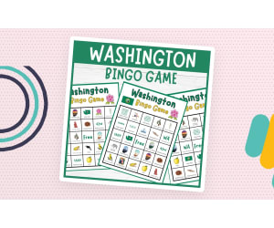 No Prep Washington Bingo Game, US State Symbols Culture Popular Sites